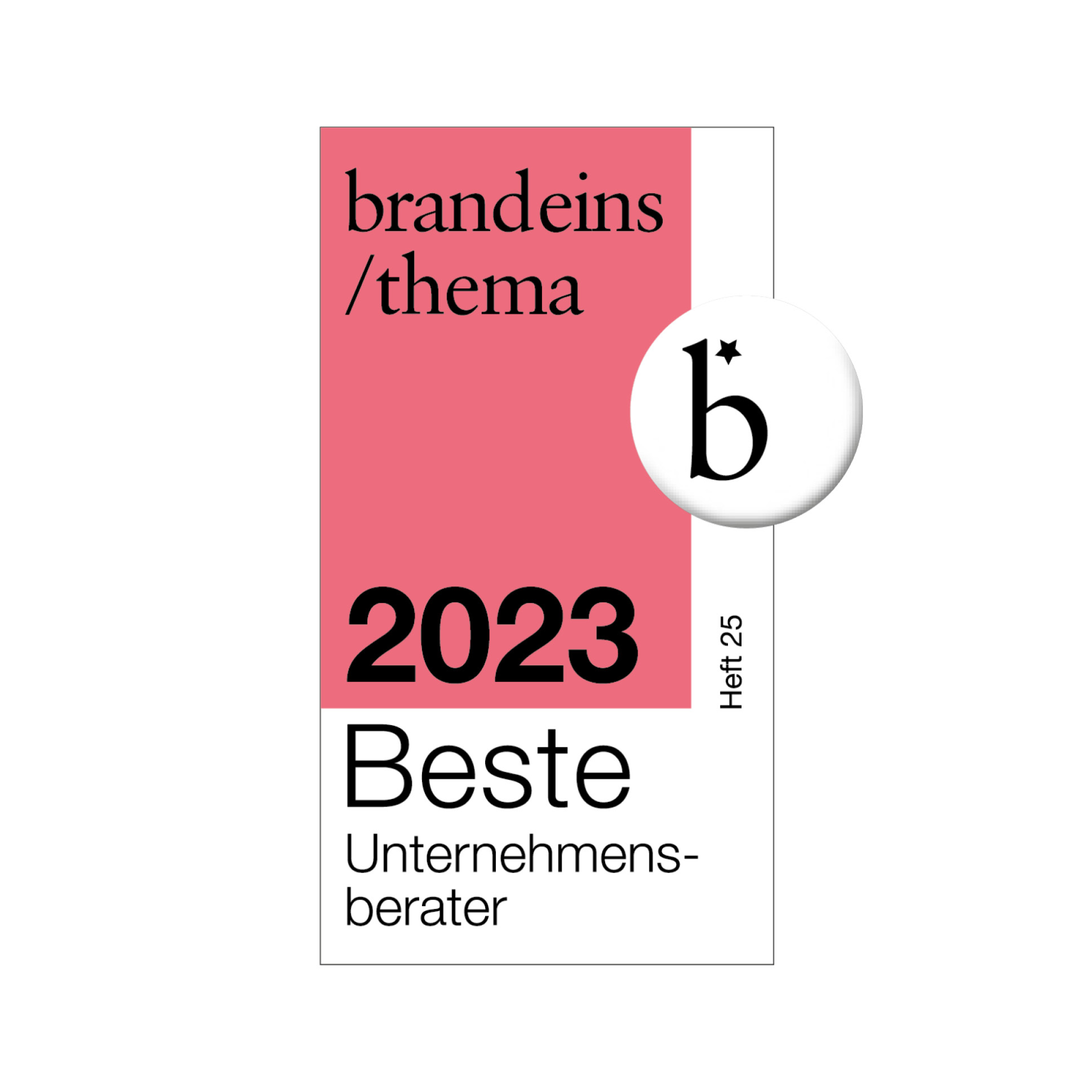 Auszeichnung Beste Unternehmensberater 2023