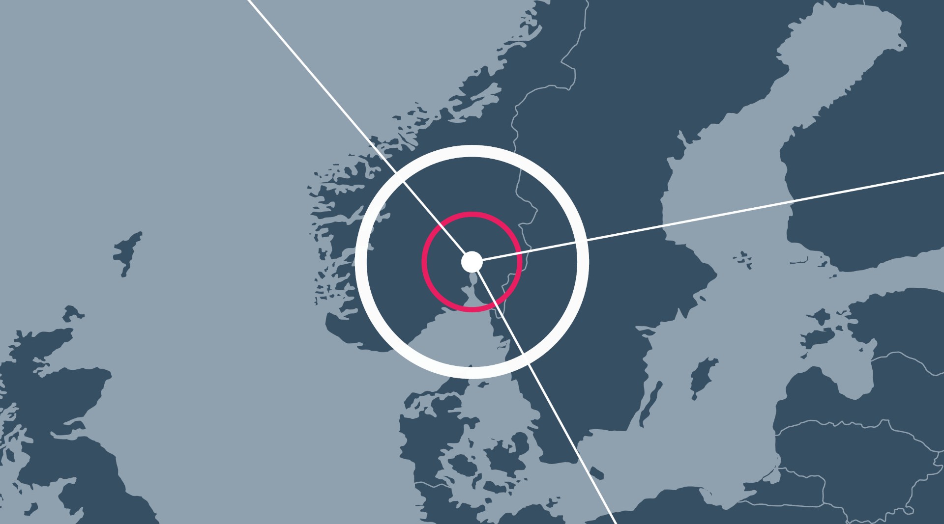 Landkarte mit Markierung in den Norwegen
