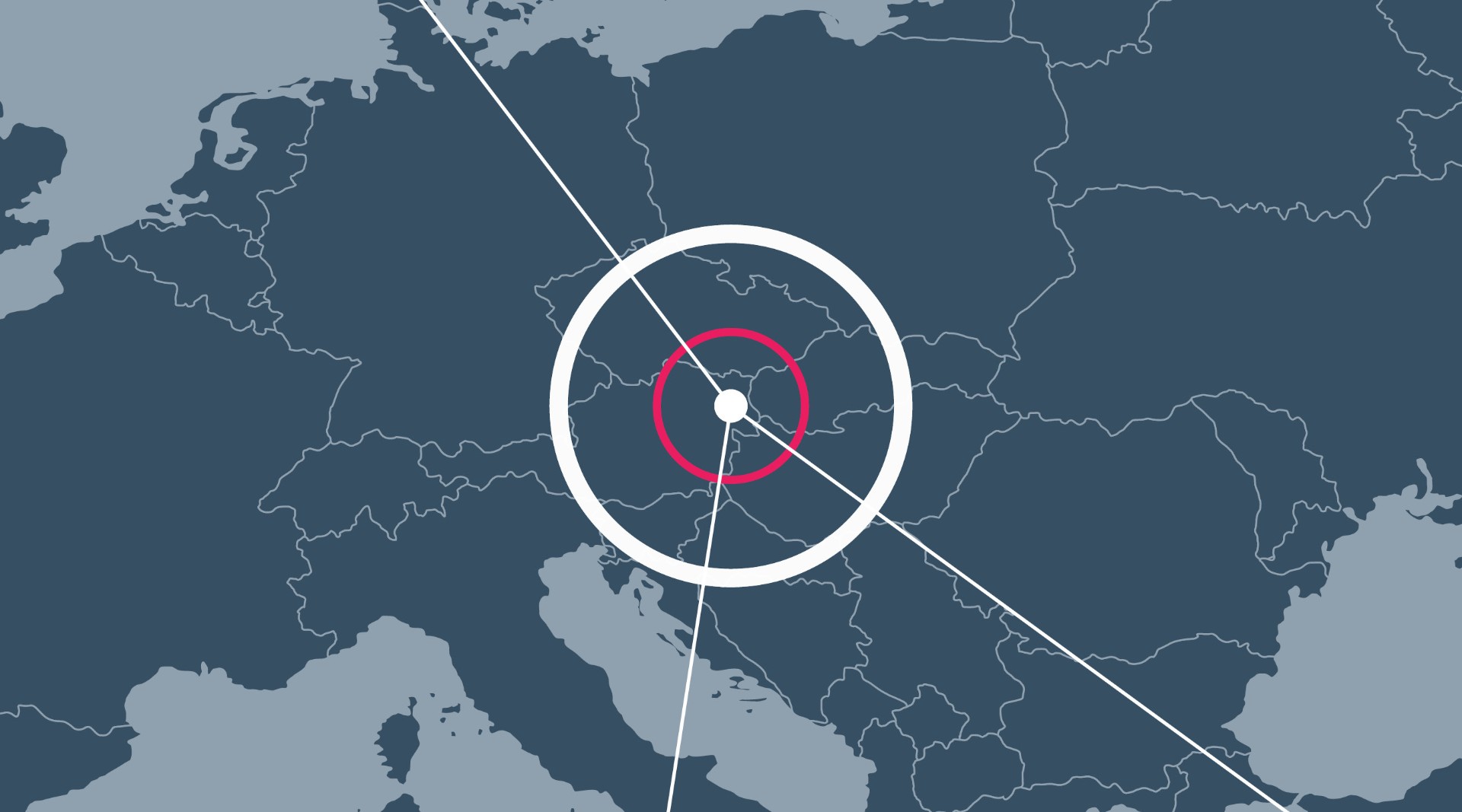 Landkarte mit Markierung in Österreich